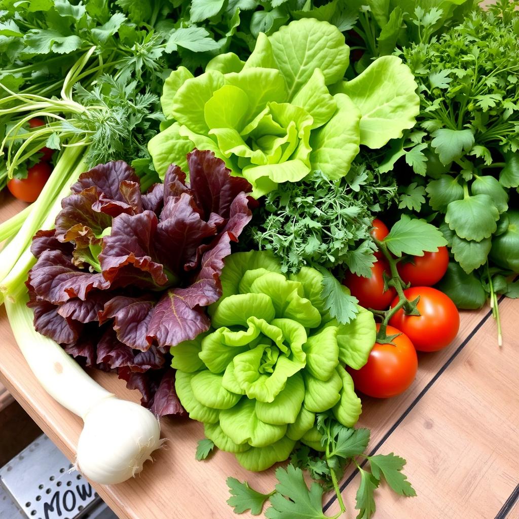 Organic vegetables harvested from an Aquaponics 4 You system Organic vegetables harvested from an Aquaponics 4 You system